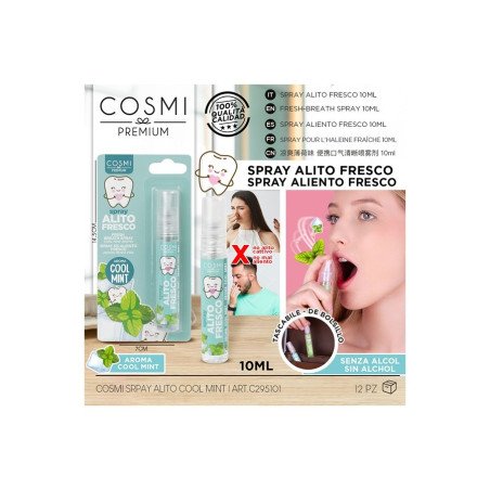 SPRAY DE HÁLITO FRESCO DE MINT FRESCO 10ML. COSMI