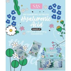 LINGETTES NETTOYANTES DÉMAQUILLANTES À L'ACIDE HYALURONIQUE (0,69 € LE KIT) PACK 12 USHAS