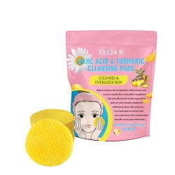 ALMOFADAS DE LIMPEZA COM ÁCIDO KÓJICO E TURMERIG LIMPA E ENERGIZA A PELE EELHOE