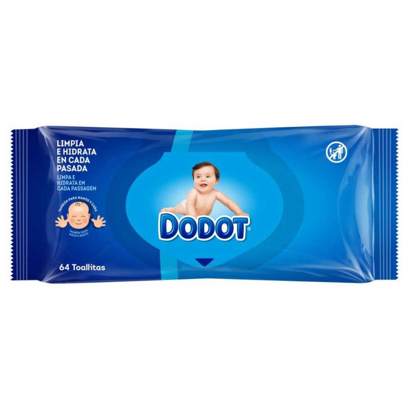 LINGETTES PROPRES ET HYDRATANTES POUR BÉBÉ 64 LINGETTES DODOT