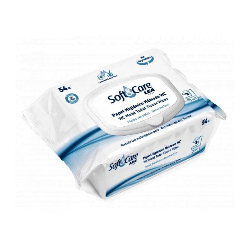 PAPIER TOILETTE HUMIDE SOFT & CARE WC 54 UNITÉS. LIRE