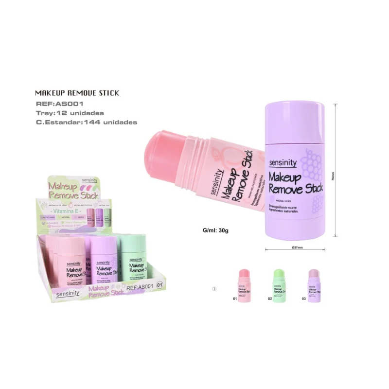MAKEUP REMOVE STICK 30GR. (1.85€ UNIDAD) PACK 12 SENSINITY
