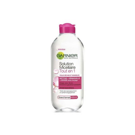 ÁGUA MICELAR PARA PELE SECA E SENSÍVEL 400ML. GARNIER