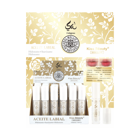 ÓLEO LIP COLÁGENO (0,75€ UNIDADE) PACK 24 KISS BEAUTY