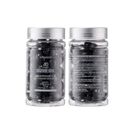 SORO CAPILAR MULTIVITAMINADO COM ÓLEO DE MARROCOS E AZEITE DE OLIVA 40 CÁPSULAS KORMESIC