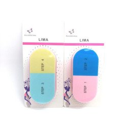 BUFFER NAIL FILE 4 USES 9CM. ASSORTED COLORS (€0.45 UNIT)PACK 24 COCO