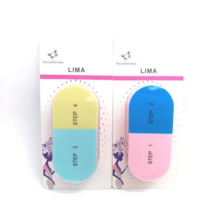 BUFFER NAIL FILE 4 USES 9CM. ASSORTED COLORS (€0.45 UNIT)PACK 24 COCO