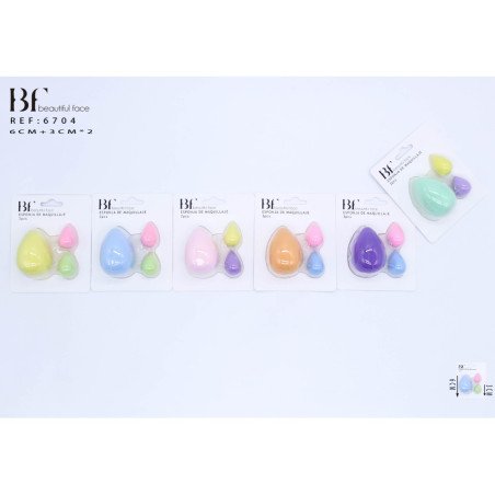 SET DE ESPONJAS DE MAQUILLAJE(1.35€ SET)PACK 12 COCO