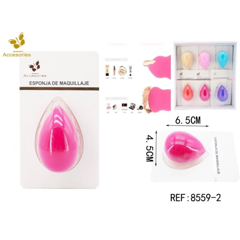MAKEUP SPONGE ASSORTED COLORS (€0.79 UNIT) PACK 12 COCO
