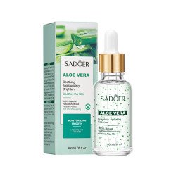 ESSÊNCIA FACIAL HIDRATANTE E CALMANTE 100% NATURAL COM ALOE VERA 30ML. SADOER 30ML. SADOER