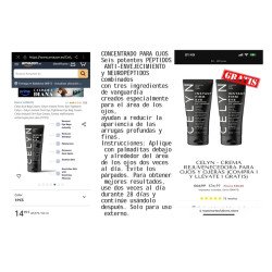 CREME DE OLHOS REFIRMANTE INSTANTÂNEO 30ML. CELINA