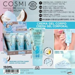 CREMA & GEL CORPORAL 2 EN 1 COTTON CANDY 150ML. COSMI