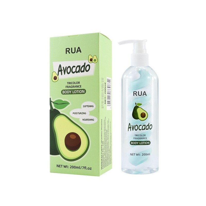 LOÇÃO CORPORAL HIDRATANTE NUTRITIVA DE ABACATE 200ML. RUA