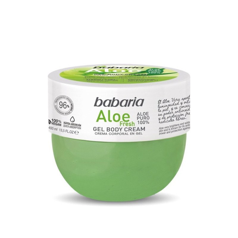 CREME CORPORAL EM GEL DE ALOE VERA 400ML. BABARIA