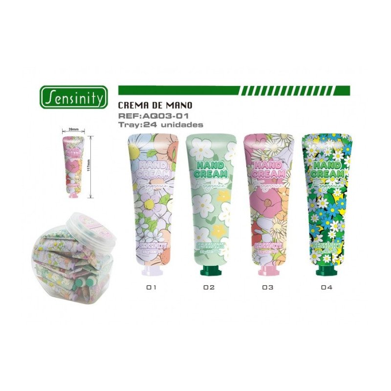 CRÈME POUR LES MAINS À LA GLYCERINE 30ML. (0,65 € UNITÉ) PACK 36 EASY PARIS