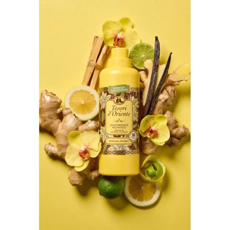 AROMATIQUE ADOUCISSANT TEXTILE AROMATIQUE CONCENTRÉ VANILLE ET GINGEMBRE 760ML. TESORI D'ORIENTE