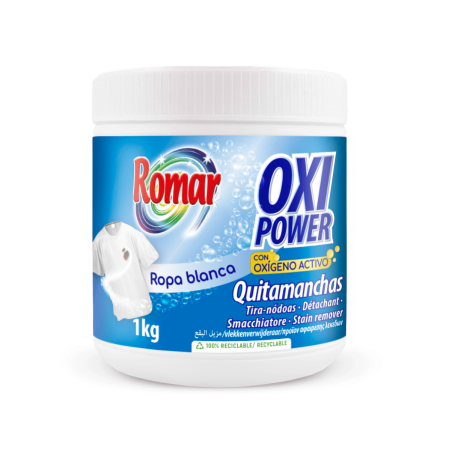 OXIPOWER REMOVEDOR DE MANCHAS PARA ROUPAS BRANCAS 1KG. ROMAR