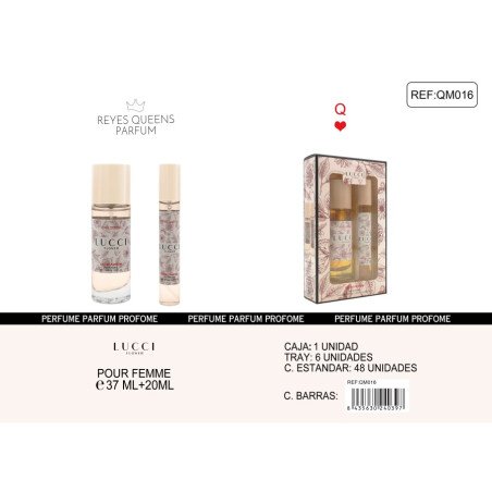 CONJUNTO LUCCI FLOWER EAU DE PARFUM 37+20ML. POUR FEMME REYES QUEENS