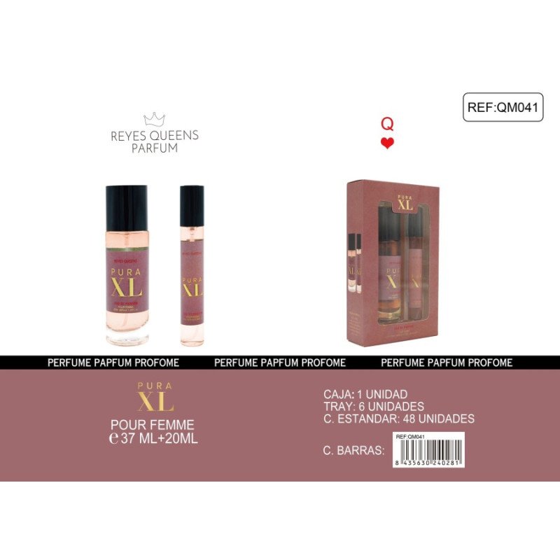 CONJUNTO PURA XL EAU DE PARFUM 37+20ML. POUR FEMME REYES QUEENS