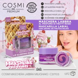 MÁSCARA LABIAL DE FRUTAS VERMELHAS MILK SHAKE 12GR. COSMI