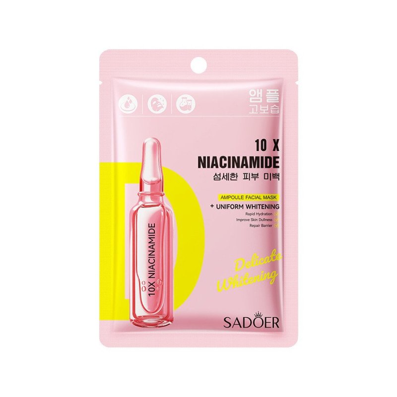 NIACINAMIDE FACIAL MASK (€0.49 UNIT) PACK 6 SADOER