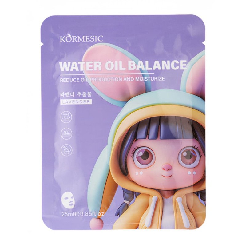 MASQUE VISAGE ÉQUILIBRE EAU-HUILE 25ML. (0,59€ UNITÉ) PACK 6 KORMESIC