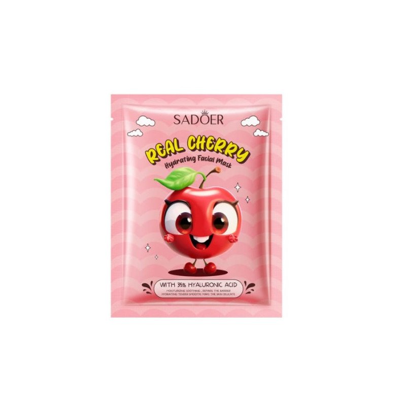 MASQUE HYDRATANT CERISE + ACIDE HYALURONIQUE 25GR. (0,49€ UNITÉ) PACK 12 SADOER
