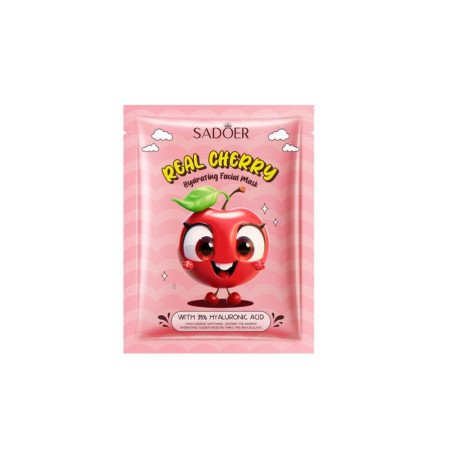 MÁSCARA HIDRATANTE CEREJA + ÁCIDO HIALURÓNICO 25GR.(0,49€ UNIDADE) PACK 12 SADOER