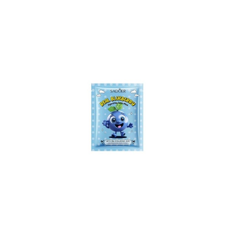 BLUEBERRY MOISTURIZING MASK + HYALURONIC ACID 25GR.(0.49€ UNIT) PACK 12 SADOER