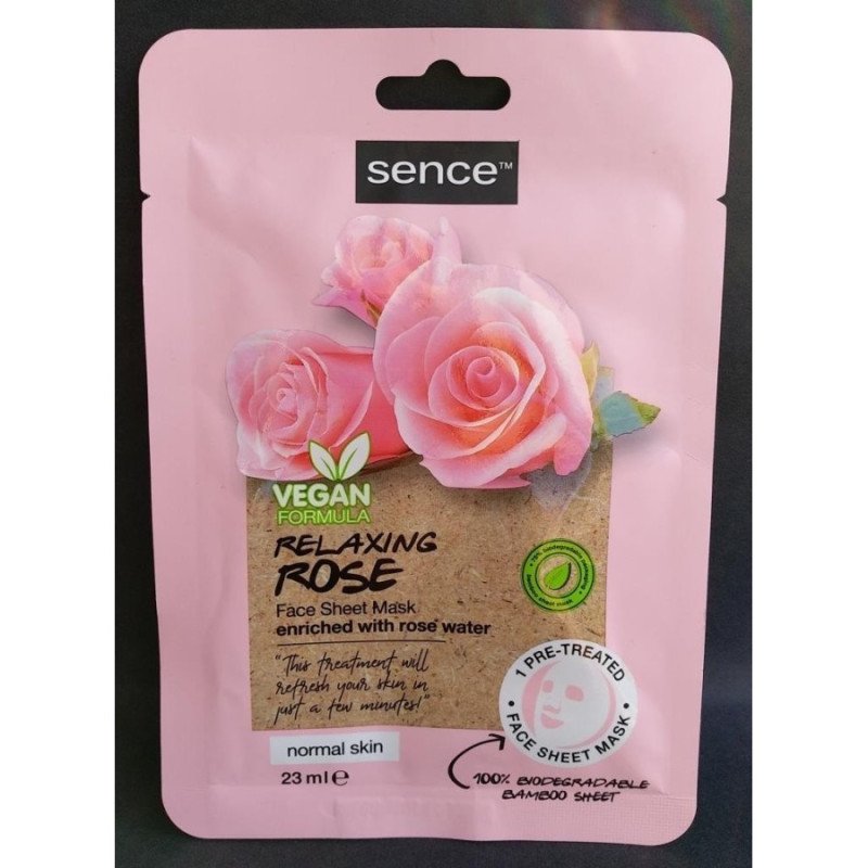 VEGAN FACIAL MASK 23ML.(€0.99 UNIT) PACK 24 SENCE