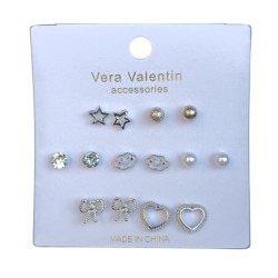 ENSEMBLE DE BOUCLES D'OREILLES ASSORTIES (ENSEMBLE 0,50 €)PACK 12