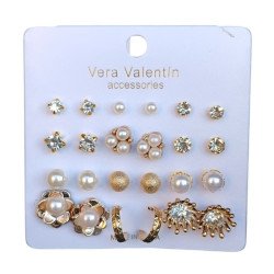 ENSEMBLE DE BOUCLES D'OREILLES ASSORTIES (ENSEMBLE 0,50 €)PACK 12