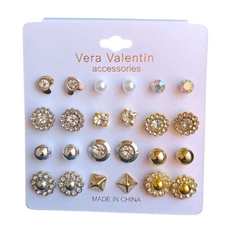 ENSEMBLE DE BOUCLES D'OREILLES ASSORTIES (ENSEMBLE 0,50 €)PACK 12