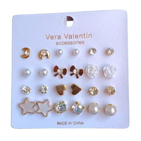 ENSEMBLE DE BOUCLES D'OREILLES ASSORTIES (ENSEMBLE 0,50 €)PACK 12