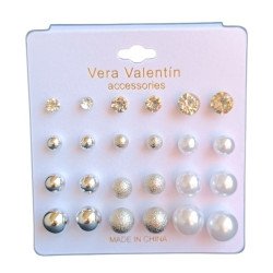 ENSEMBLE DE BOUCLES D'OREILLES ASSORTIES (ENSEMBLE 0,50 €)PACK 12