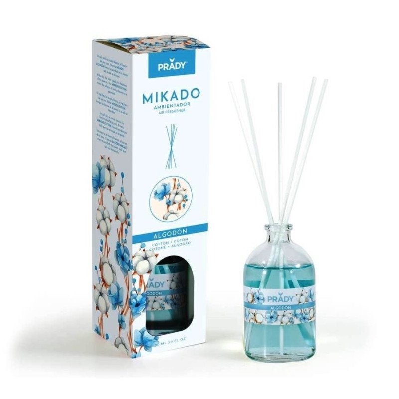 MIKADO COTTON AIR FRESHENER 100ML.(€1.60 UNIT) PRADY 12 PACK