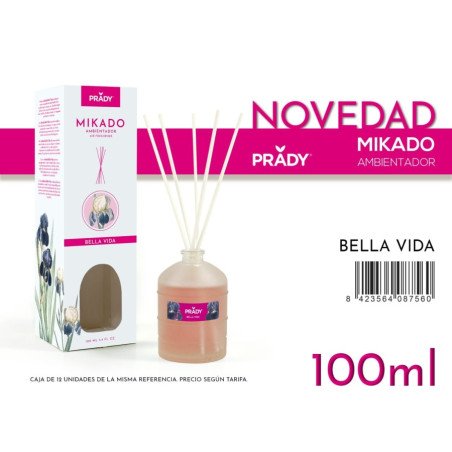 Ambientador MIKADO BELLE EPOQUE 100ML.(€1,60 UNIDADE) PRADY 12 PACK