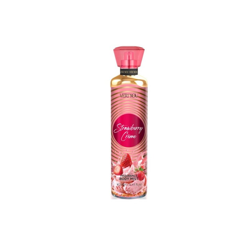 Body Mist Strawberry Creme 250 ml Veri You | Cosmex