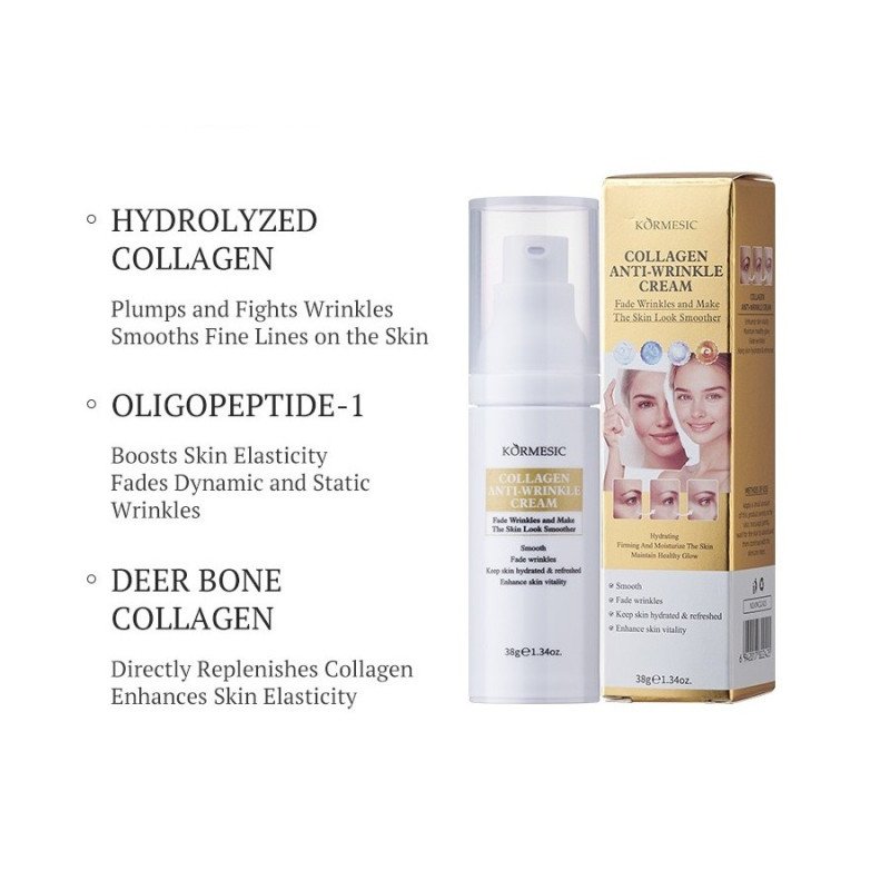 Crème Visage Collagène Antirides Kormesic | Cosmex