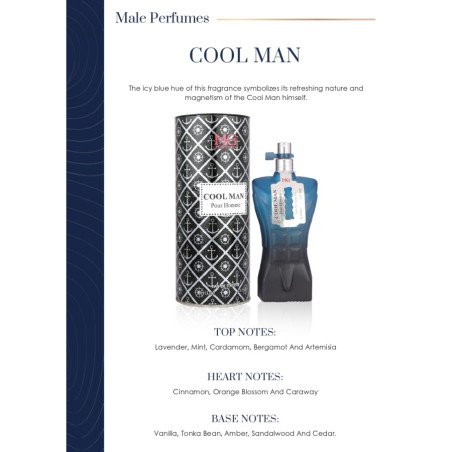 EAU DE TOILETTE COOL MAN POUR HOMME 100ML. MG PERFUMES