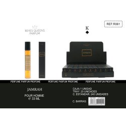 EAU DE TOILETTE JAMRAH POUR HOMME 33ML.(€1,39 UNIDADE) PACK 20 KINGS QUEENS