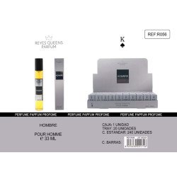 EAU DE TOILETTE MEN POUR HOMME 33ML.(€1,39 UNIDADE) PACK 20 KINGS QUEENS