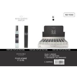 EAU DE TOILETTE INVINCIBLE PLATINE POUR HOMME 33ML.(€1,39 UNIDADE) PACK 20 KINGS QUEENS