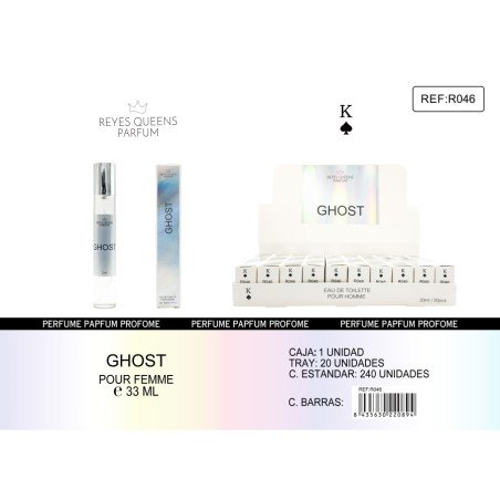 EAU DE TOILETTE GHOST POUR HOMME 33ML.(€1.39 UNIT) PACK 20 KINGS QUEENS