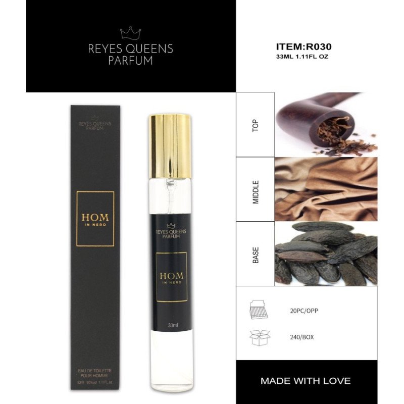 EAU DE TOILETTE HOM IN HERO POUR HOMME 33ML. (1,39€ UNITÉ) PACK 20 ROIS REINES