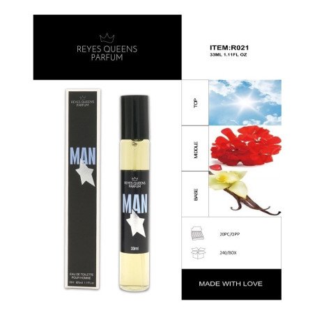 EAU DE TOILETTE MAN POUR HOMME 33ML.(€1.39 UNIT) PACK 20 KINGS QUEENS