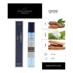 EAU DE TOILETTE BLEU OF CANNES POUR HOMME 33ML.(€1.39 UNIT) PACK 20 KINGS QUEENS