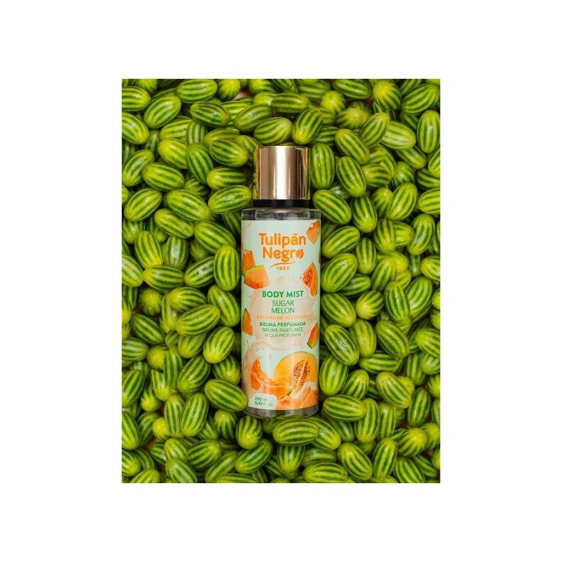 NÉVOA CORPORAL MELÃO DE AÇÚCAR 250ML. TULIPA PRETA