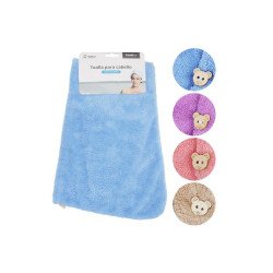 TOALLA TURBANTE MICROFIBRA COLORES SURTIDOS(1.25€ UNIDAD) PACK 12 MARKET SUPREM