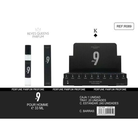 EAU DE TOILETTE APÓS 9 POUR HOMME 33ML. RAINHAS REIS